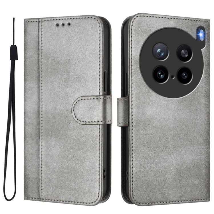 For vivo X200s 5G Line Splicing Buckle Retro Leather Phone Case