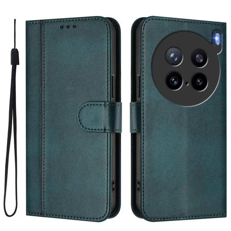 For vivo X200s 5G Line Splicing Buckle Retro Leather Phone Case