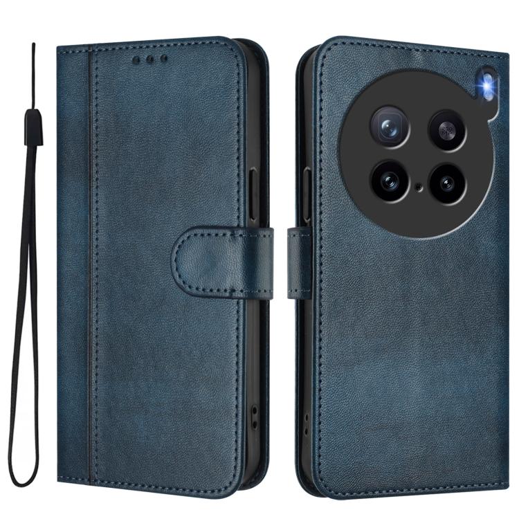 For vivo X200s 5G Line Splicing Buckle Retro Leather Phone Case