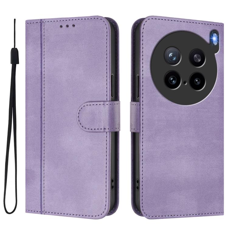 For vivo X200s 5G Line Splicing Buckle Retro Leather Phone Case