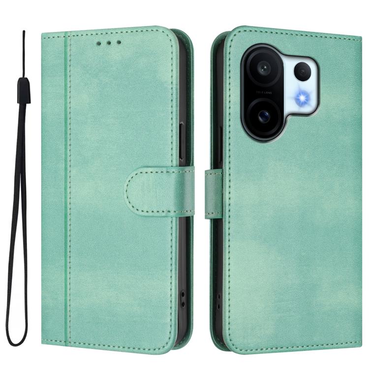 For vivo S30 Pro mini Line Splicing Buckle Retro Leather Phone Case