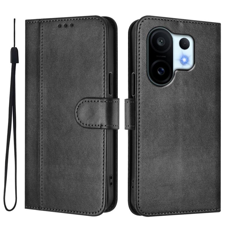 For vivo S30 Pro mini Line Splicing Buckle Retro Leather Phone Case
