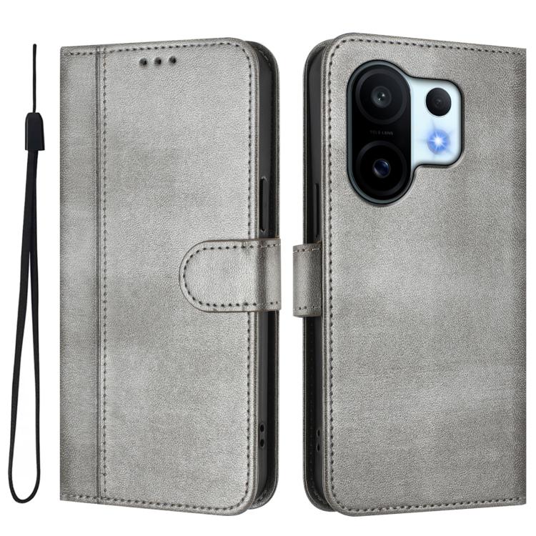 For vivo S30 Pro mini Line Splicing Buckle Retro Leather Phone Case