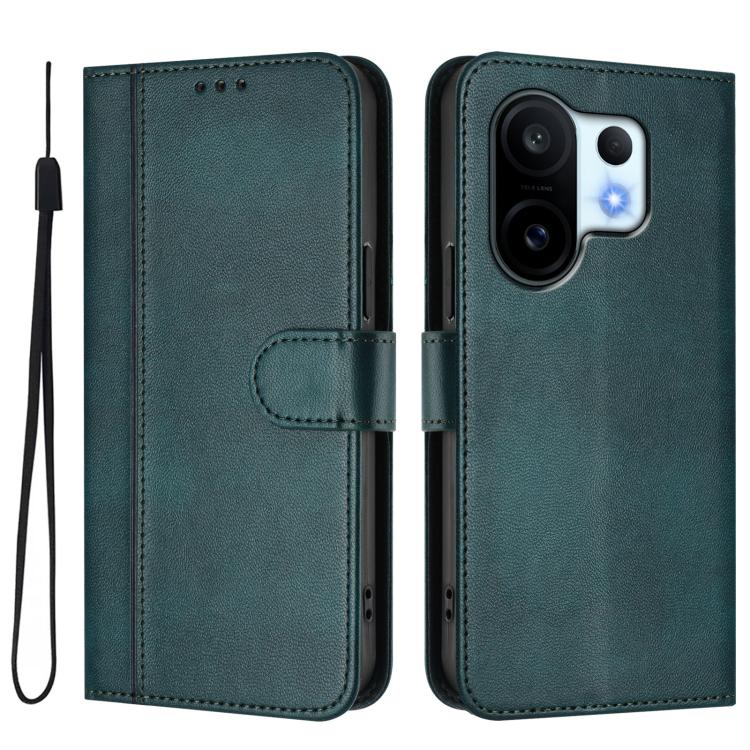For vivo S30 Pro mini Line Splicing Buckle Retro Leather Phone Case