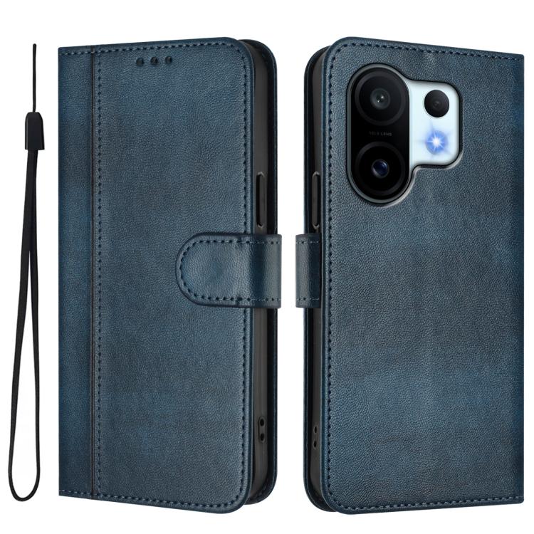 For vivo S30 Pro mini Line Splicing Buckle Retro Leather Phone Case