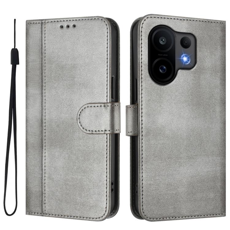 For vivo S30 Line Splicing Buckle Retro Leather Phone Case