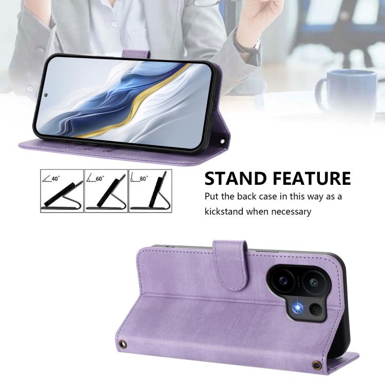 For vivo S30 Line Splicing Buckle Retro Leather Phone Case