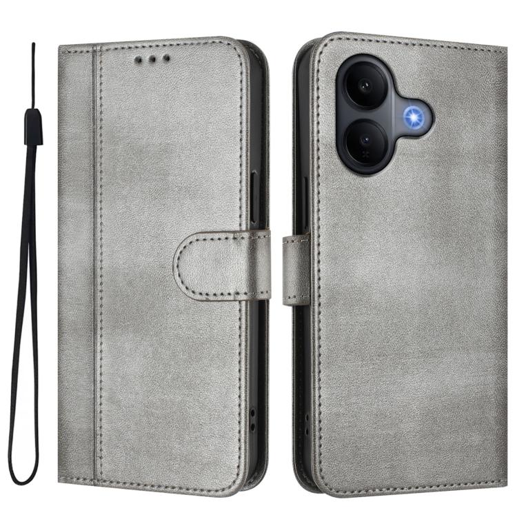 For vivo V60 Lite 5G Global Line Splicing Buckle Retro Leather Phone Case