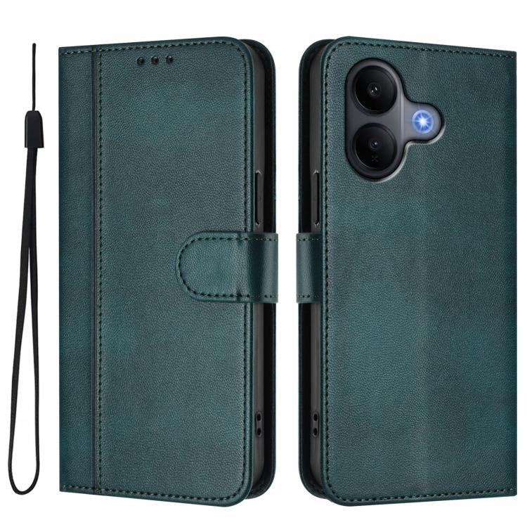 For vivo V60 Lite 5G Global Line Splicing Buckle Retro Leather Phone Case