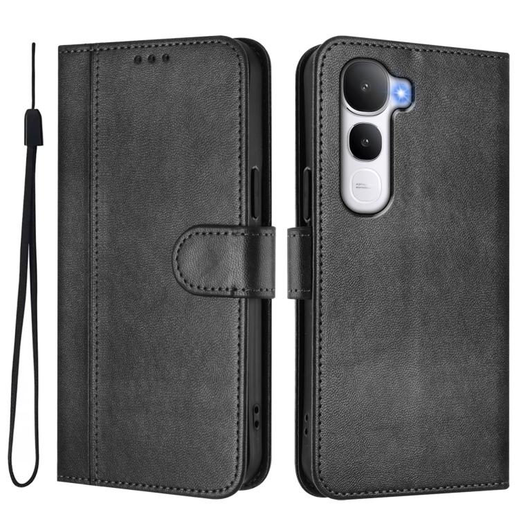 For vivo Y400 4G Line Splicing Buckle Retro Leather Phone Case