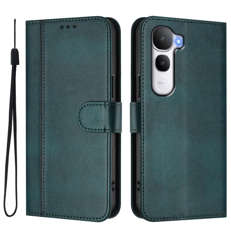 For vivo Y400 4G Line Splicing Buckle Retro Leather Phone Case