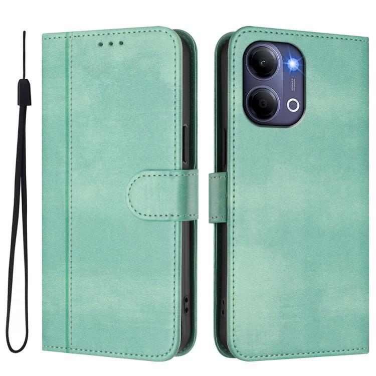 For vivo Y21 5G 2026 / Y05 4G Line Splicing Buckle Retro Leather Phone Case