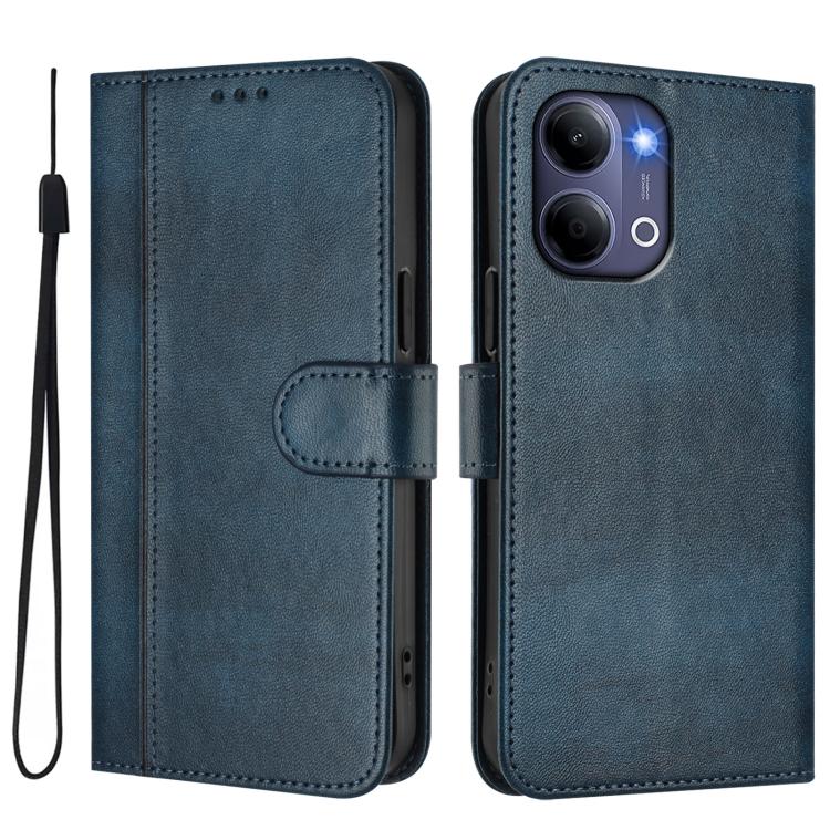 For vivo Y21 5G 2026 / Y05 4G Line Splicing Buckle Retro Leather Phone Case