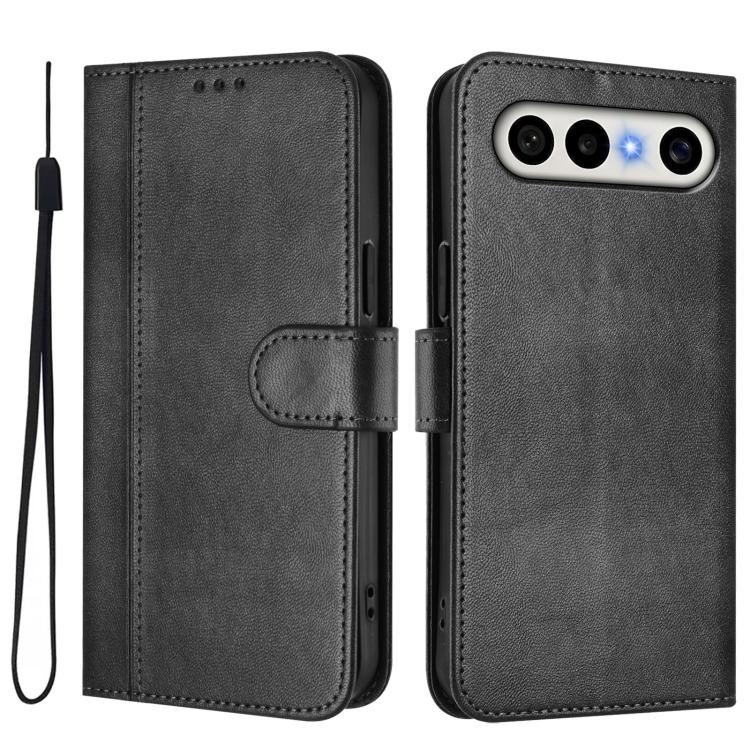 For vivo X300 FE / S50 Pro mini 5G Line Splicing Buckle Retro Leather Phone Case