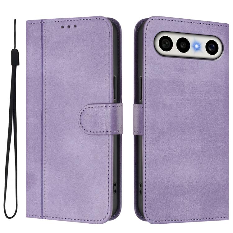 For vivo X300 FE / S50 Pro mini 5G Line Splicing Buckle Retro Leather Phone Case