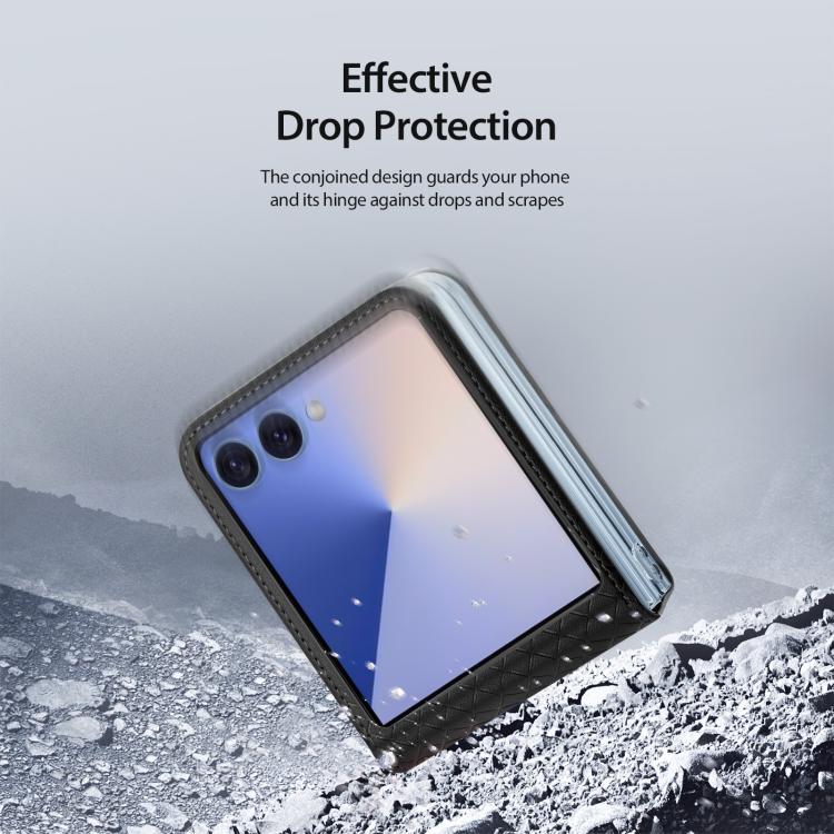 For Samsung Galaxy Z Flip7 5G DUX DUCIS Bril Series PU + TPU Phone Case