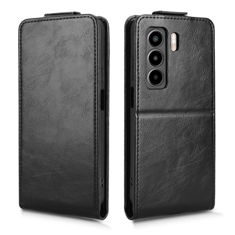 For itel Power 70 Magnetic Vertical Flip Leather Phone Case with Buckle