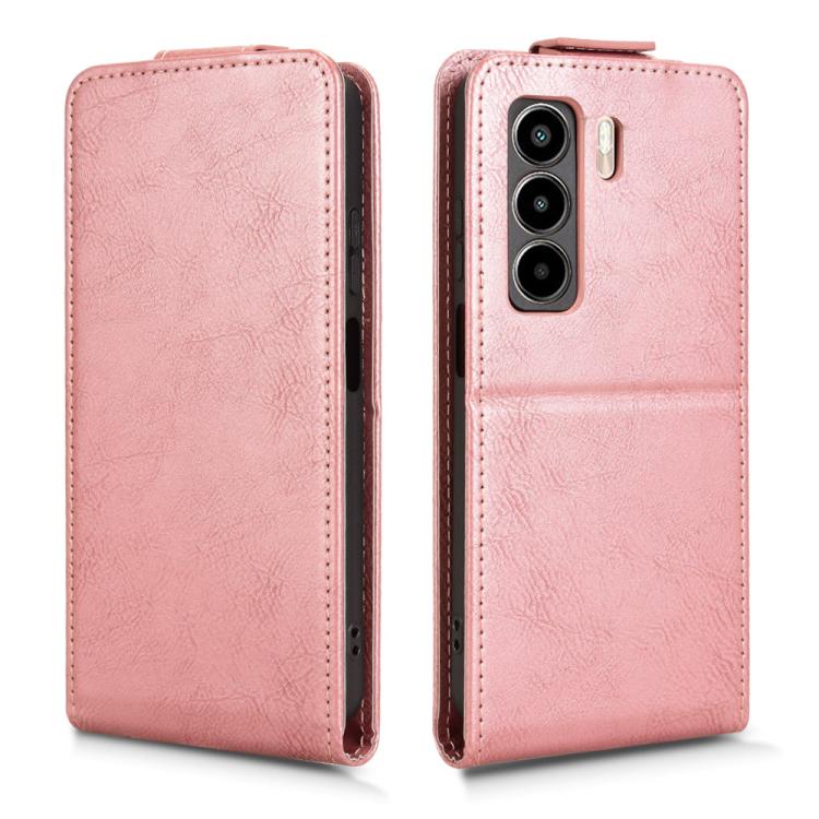 For itel Power 70 Magnetic Vertical Flip Leather Phone Case with Buckle