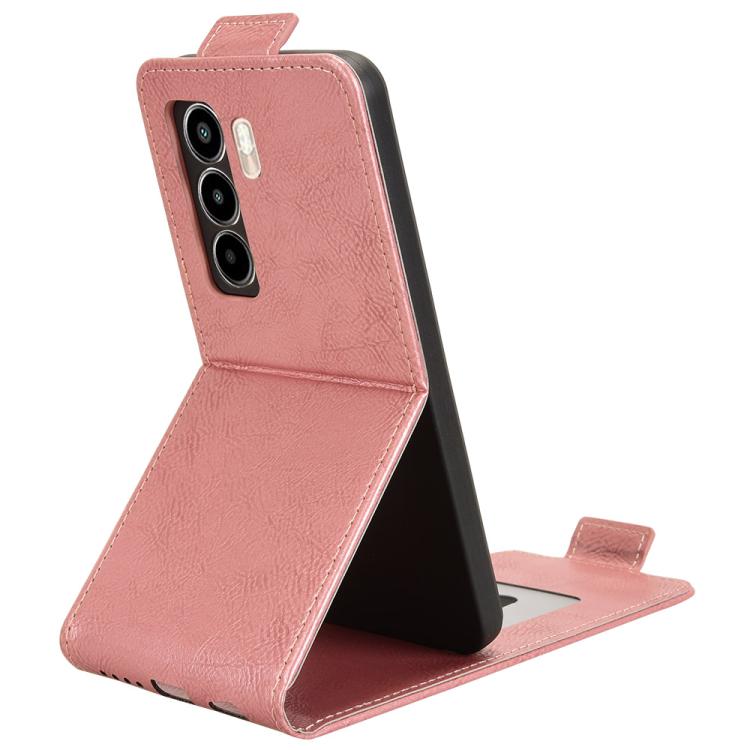 For itel Power 70 Magnetic Vertical Flip Leather Phone Case with Buckle