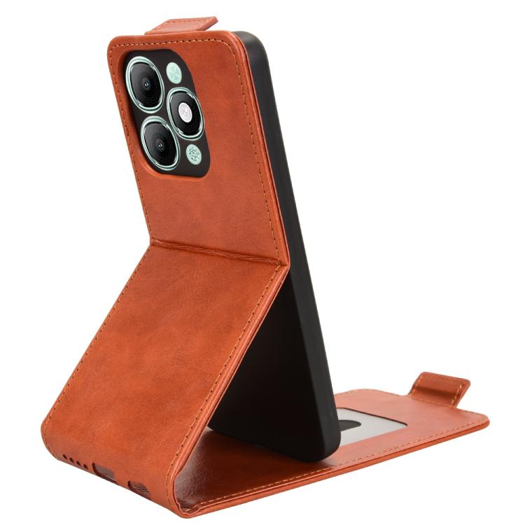 For itel A90 Magnetic Vertical Flip Leather Phone Case with Buckle