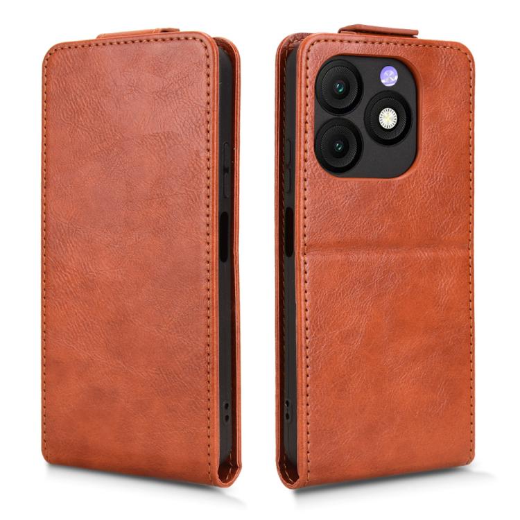 For itel Zeno 10 Magnetic Vertical Flip Leather Phone Case with Buckle