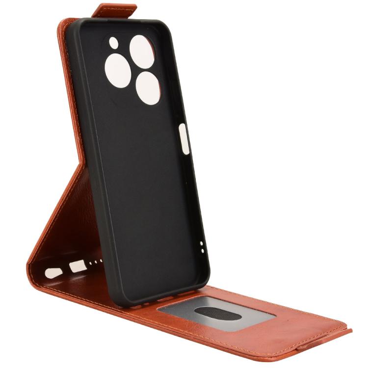 For itel Zeno 10 Magnetic Vertical Flip Leather Phone Case with Buckle