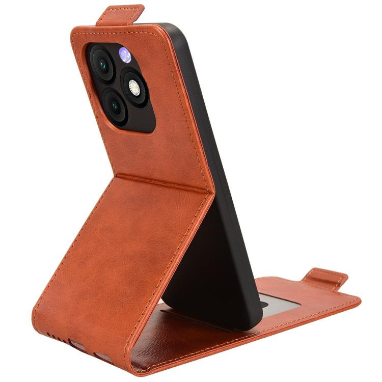 For itel Zeno 10 Magnetic Vertical Flip Leather Phone Case with Buckle