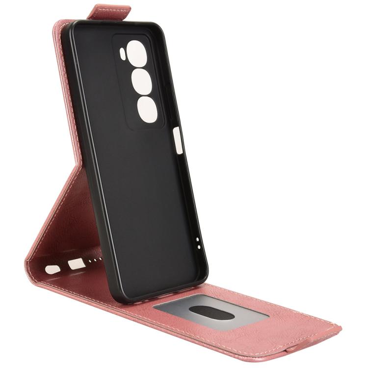For itel City 100 Magnetic Vertical Flip Leather Phone Case with Buckle