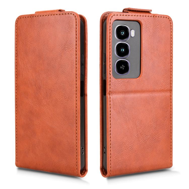 For itel City 100 Magnetic Vertical Flip Leather Phone Case with Buckle
