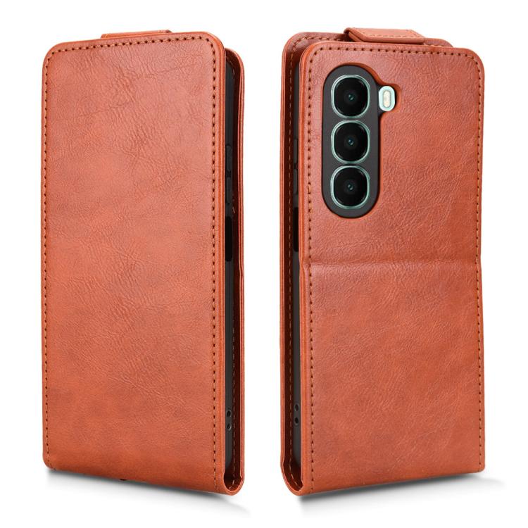 For itel A95 5G Magnetic Vertical Flip Leather Phone Case with Buckle