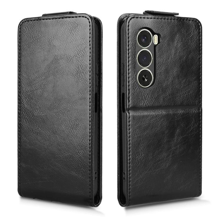 For itel A100 4G Magnetic Vertical Flip Leather Phone Case with Buckle