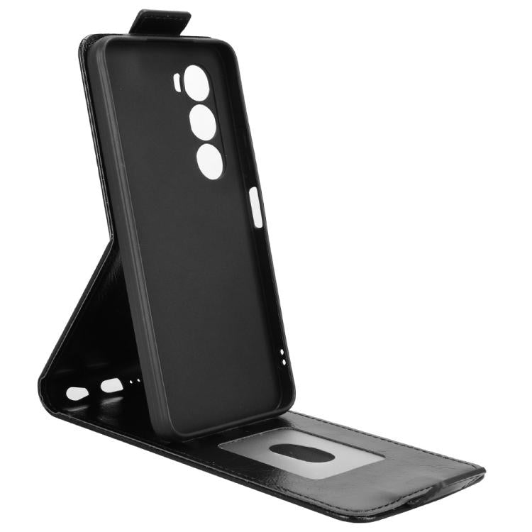 For itel A100 4G Magnetic Vertical Flip Leather Phone Case with Buckle