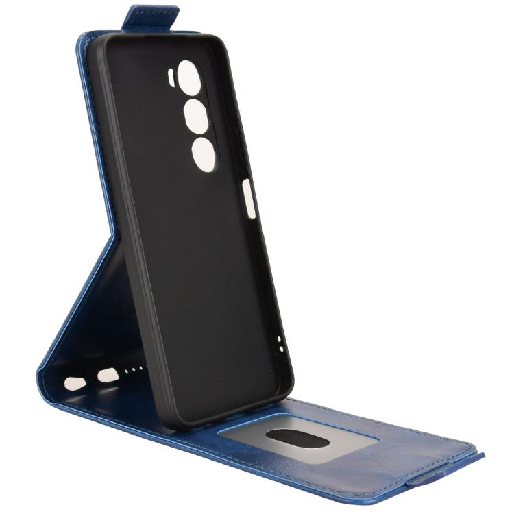 For itel A100 4G Magnetic Vertical Flip Leather Phone Case with Buckle