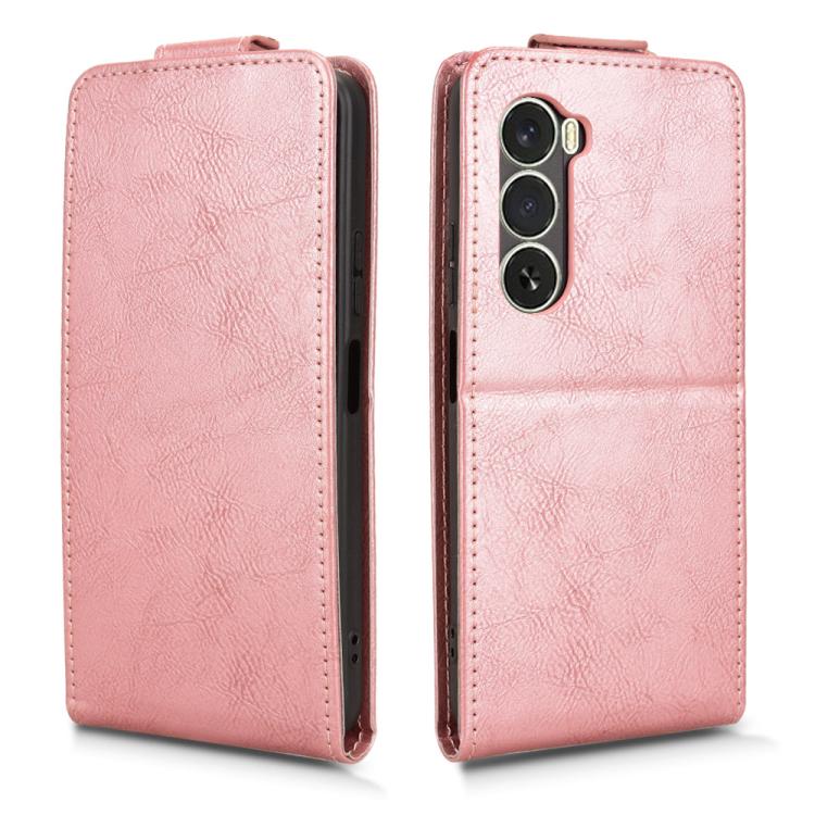 For itel A100 4G Magnetic Vertical Flip Leather Phone Case with Buckle