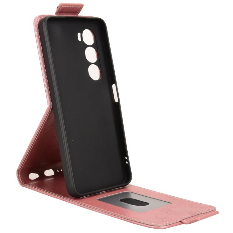 For itel A100 4G Magnetic Vertical Flip Leather Phone Case with Buckle