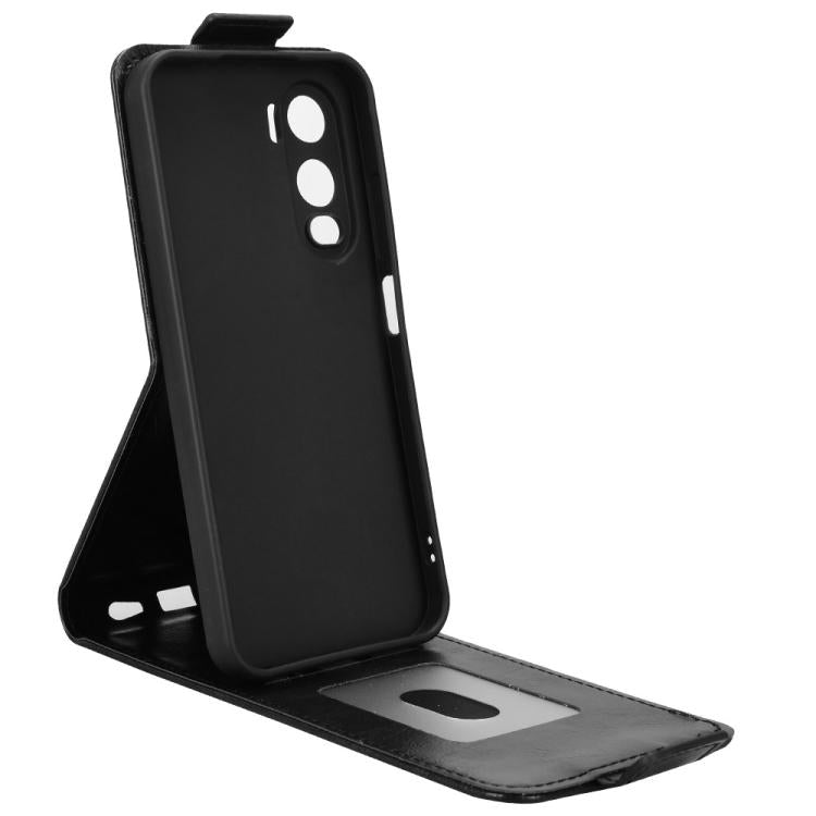 For itel City 200 4G Magnetic Vertical Flip Leather Phone Case with Buckle