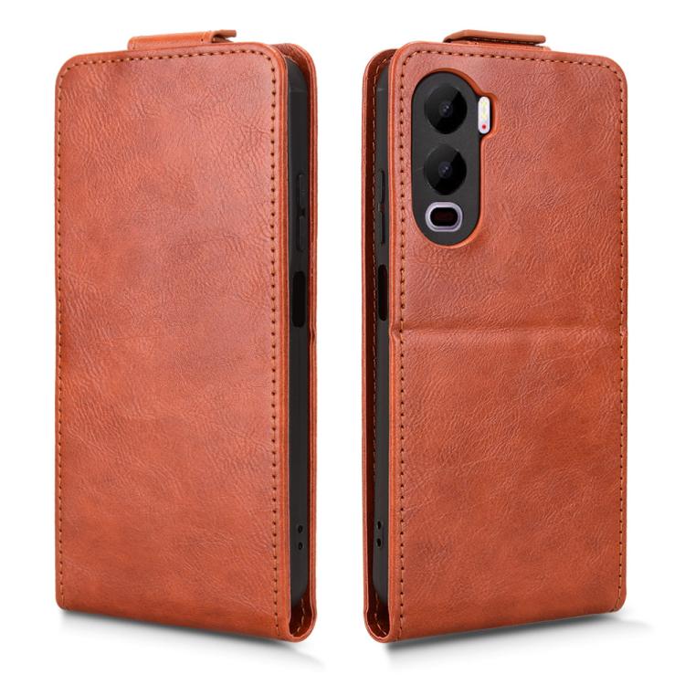 For itel City 200 4G Magnetic Vertical Flip Leather Phone Case with Buckle