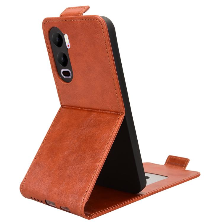 For itel City 200 4G Magnetic Vertical Flip Leather Phone Case with Buckle
