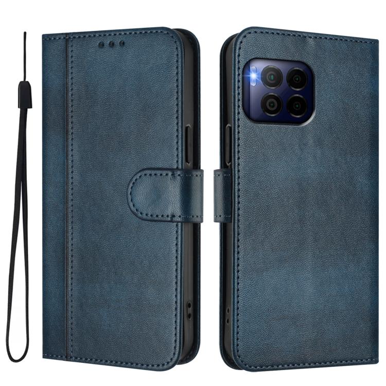 For T-Mobile REVVL 7 Pro 5G / T Phone 2 Pro 5G Line Splicing Buckle Retro Leather Phone Case