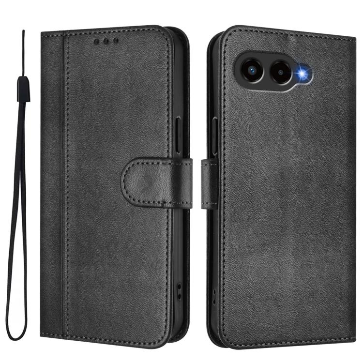 For T-Mobile REVVL 8 / T Phone 3 Line Splicing Buckle Retro Leather Phone Case