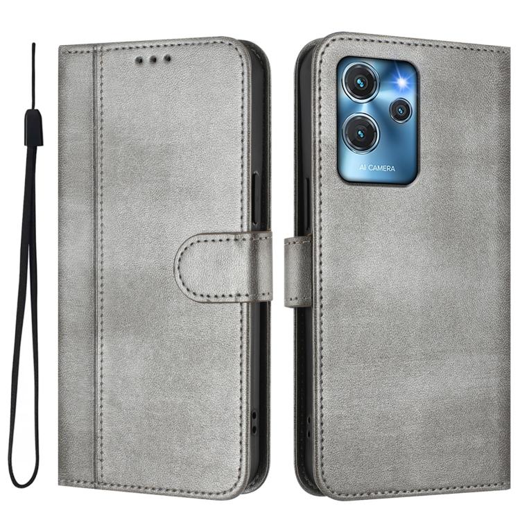 For Oukitel C32 Line Splicing Buckle Retro Leather Phone Case