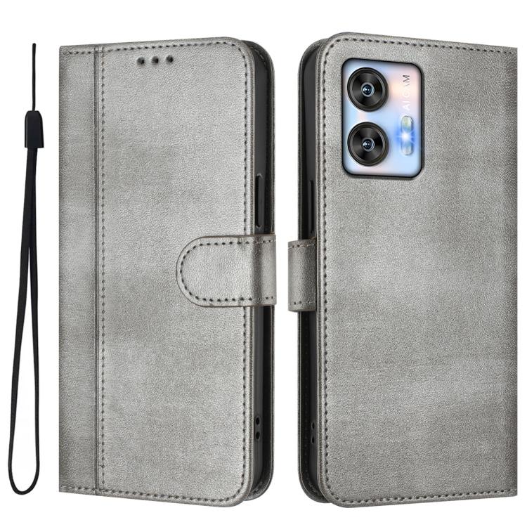 For Oukitel C35 Line Splicing Buckle Retro Leather Phone Case