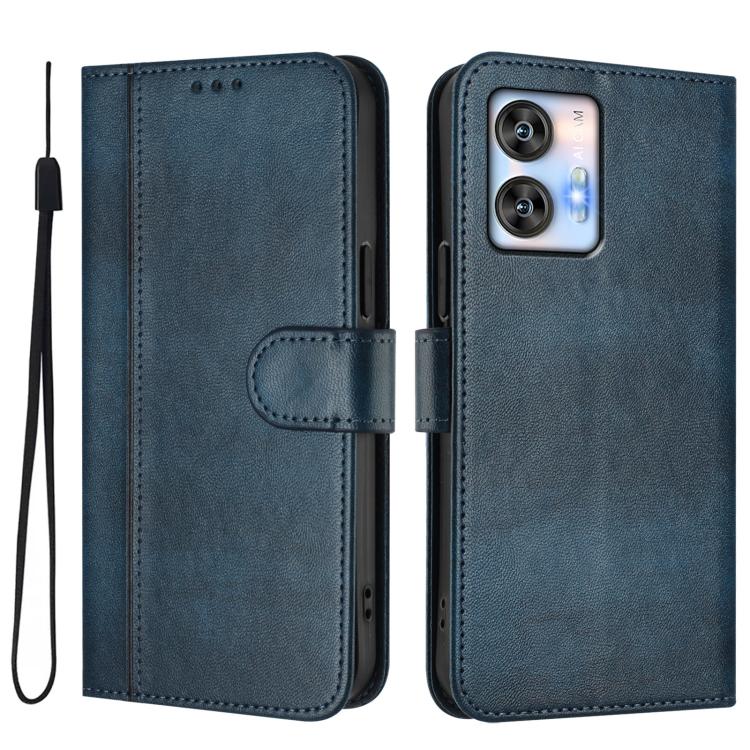 For Oukitel C35 Line Splicing Buckle Retro Leather Phone Case