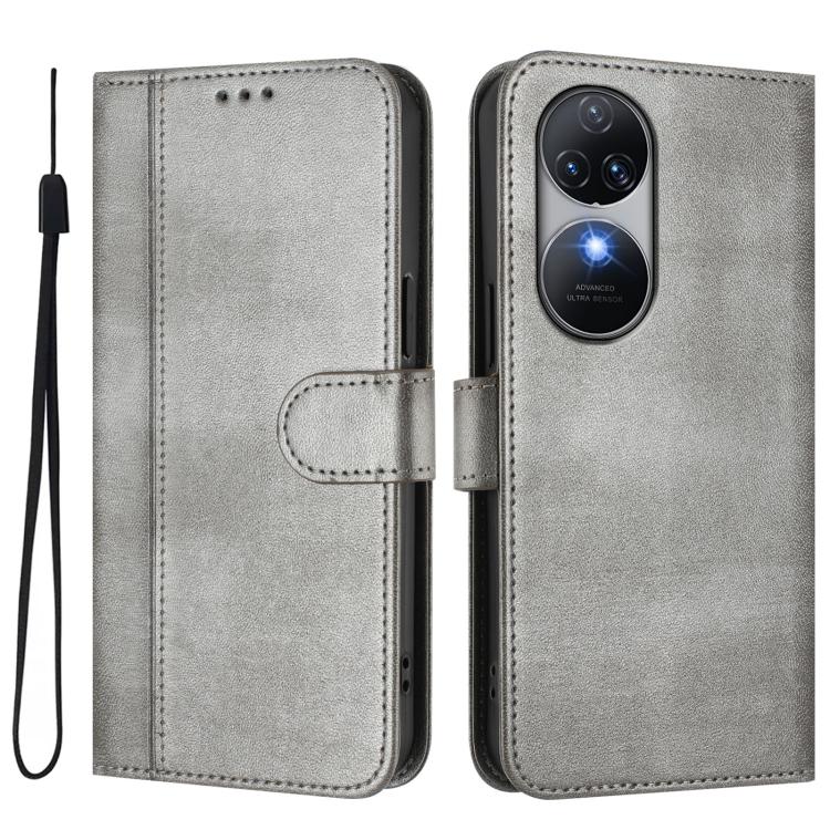 For Oukitel C38 Line Splicing Buckle Retro Leather Phone Case