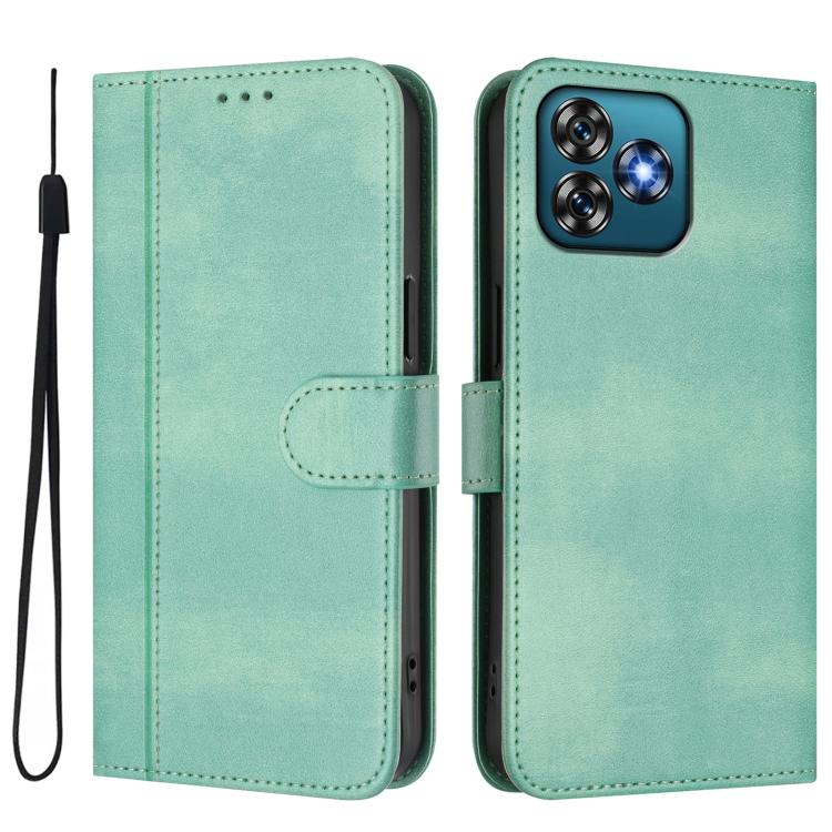 For Oukitel C53 Line Splicing Buckle Retro Leather Phone Case