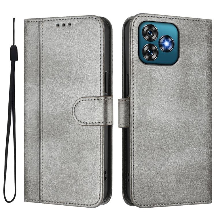 For Oukitel C53 Line Splicing Buckle Retro Leather Phone Case