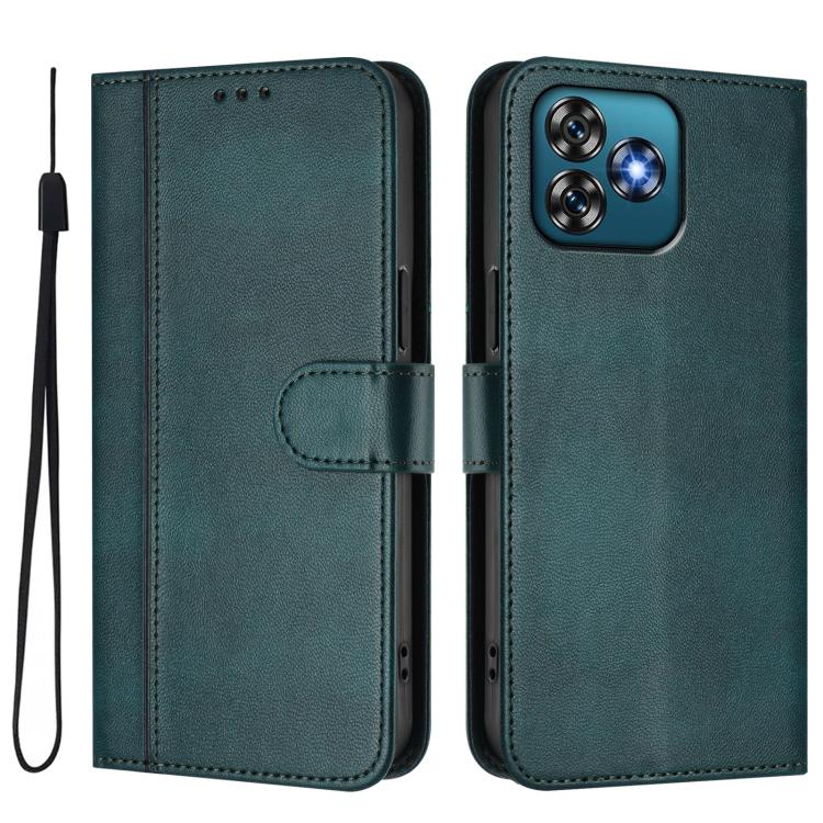 For Oukitel C53 Line Splicing Buckle Retro Leather Phone Case