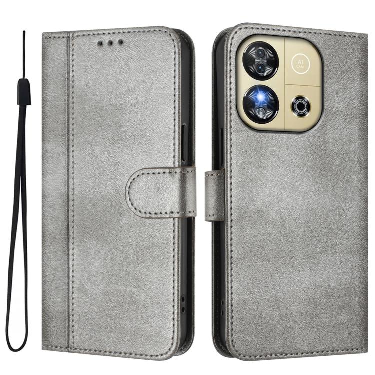 For Oukitel C57S / C57 Pro / Blu J12 Line Splicing Buckle Retro Leather Phone Case