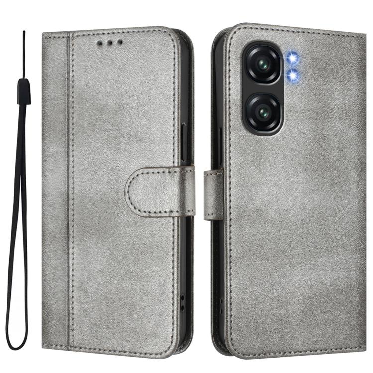For Oukitel C58 / C58 Pro Line Splicing Buckle Retro Leather Phone Case