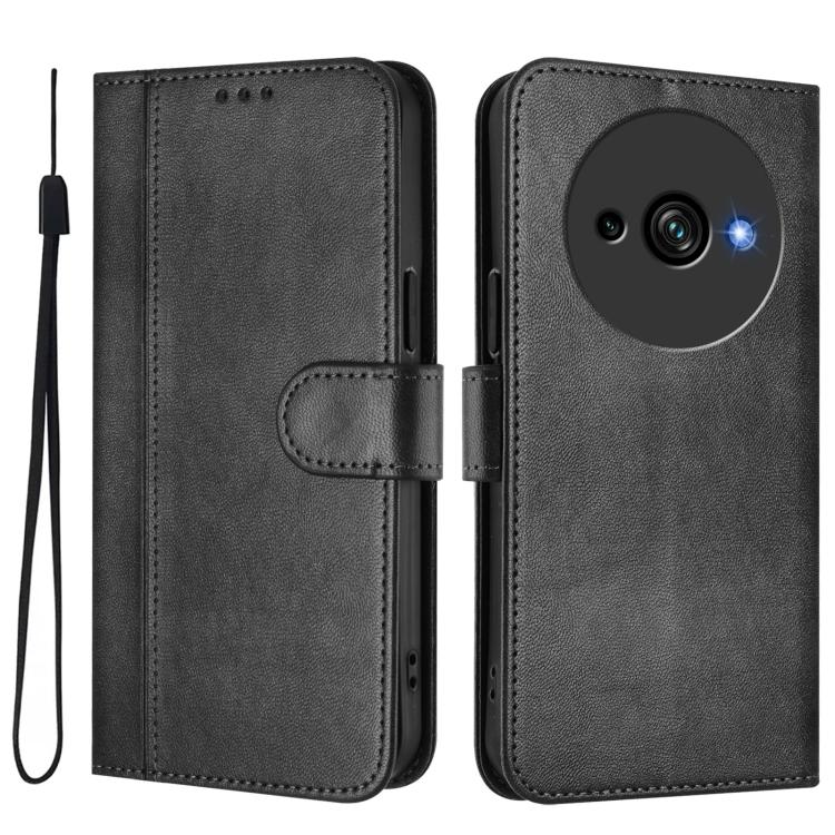 For Oukitel C59 / C59 Pro Line Splicing Buckle Retro Leather Phone Case